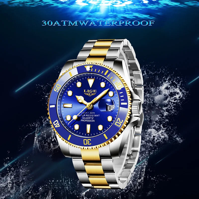 Luxury Blue Dial Watch