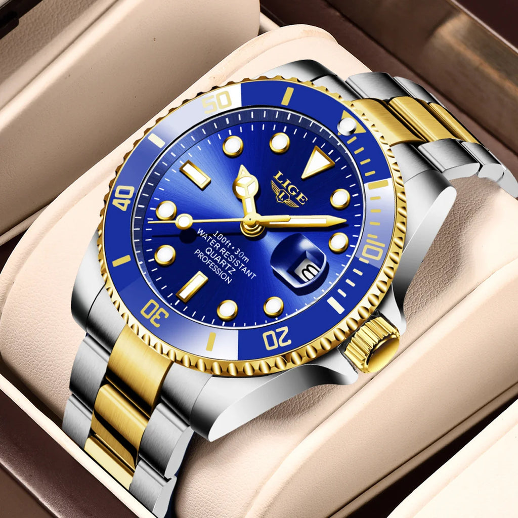 Luxury Blue Dial Watch